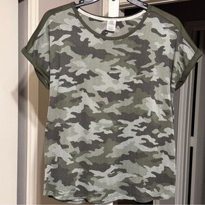 Lucky Brand Green Camouflage Tee